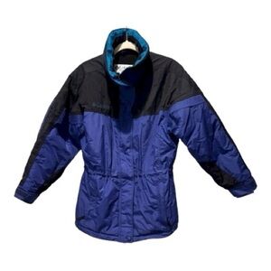 Columbia Vintage 90s Purple Black Ski Jacket Women’s S Teal Trim